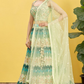 Vibrant Digital Printed Organza Lehenga Choli with Contemporary Flair