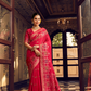 Luxurious Banarasi-Inspired Saree in Polyester Viscose Silk with Zari Embroidery