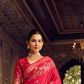 Luxurious Banarasi-Inspired Saree in Polyester Viscose Silk with Zari Embroidery