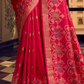 Luxurious Banarasi-Inspired Saree in Polyester Viscose Silk with Zari Embroidery