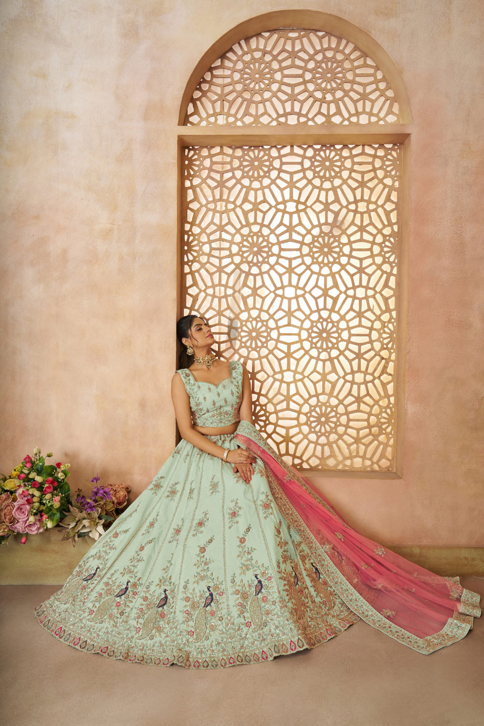 Heritage-Inspired Zari Weaving Silk Lehenga Choli with Elegant Dupatta