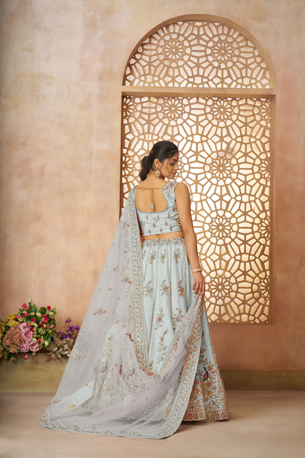 Heritage-Inspired Zari Weaving Silk Lehenga Choli with Elegant Dupatta