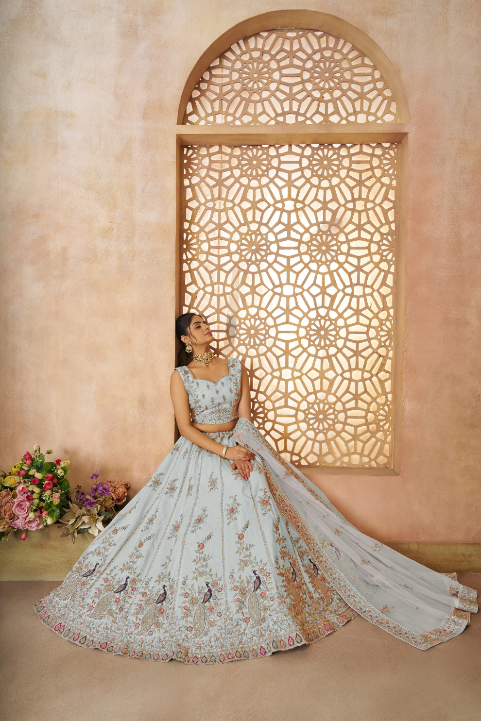 Heritage-Inspired Zari Weaving Silk Lehenga Choli with Elegant Dupatta