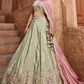 Designer Satin Silk Sequin Embroidered Lehenga Choli with Dupatta