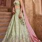 Designer Satin Silk Sequin Embroidered Lehenga Choli with Dupatta