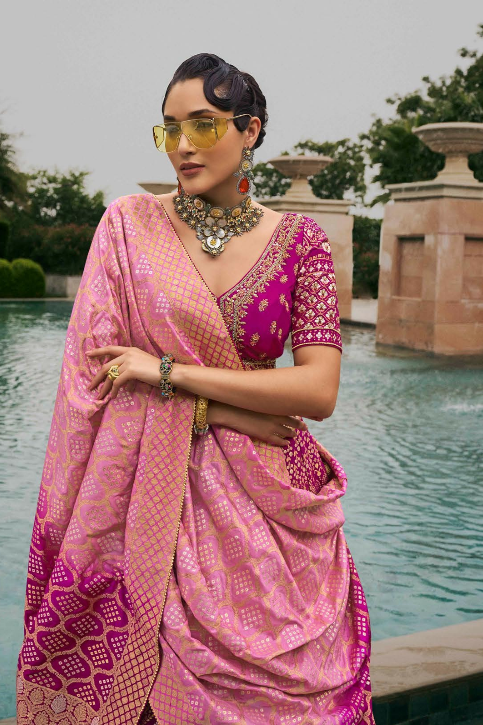 Pink Serenade Wedding Lehenga Choli with Delicate Embroidery - LaVante Fashion