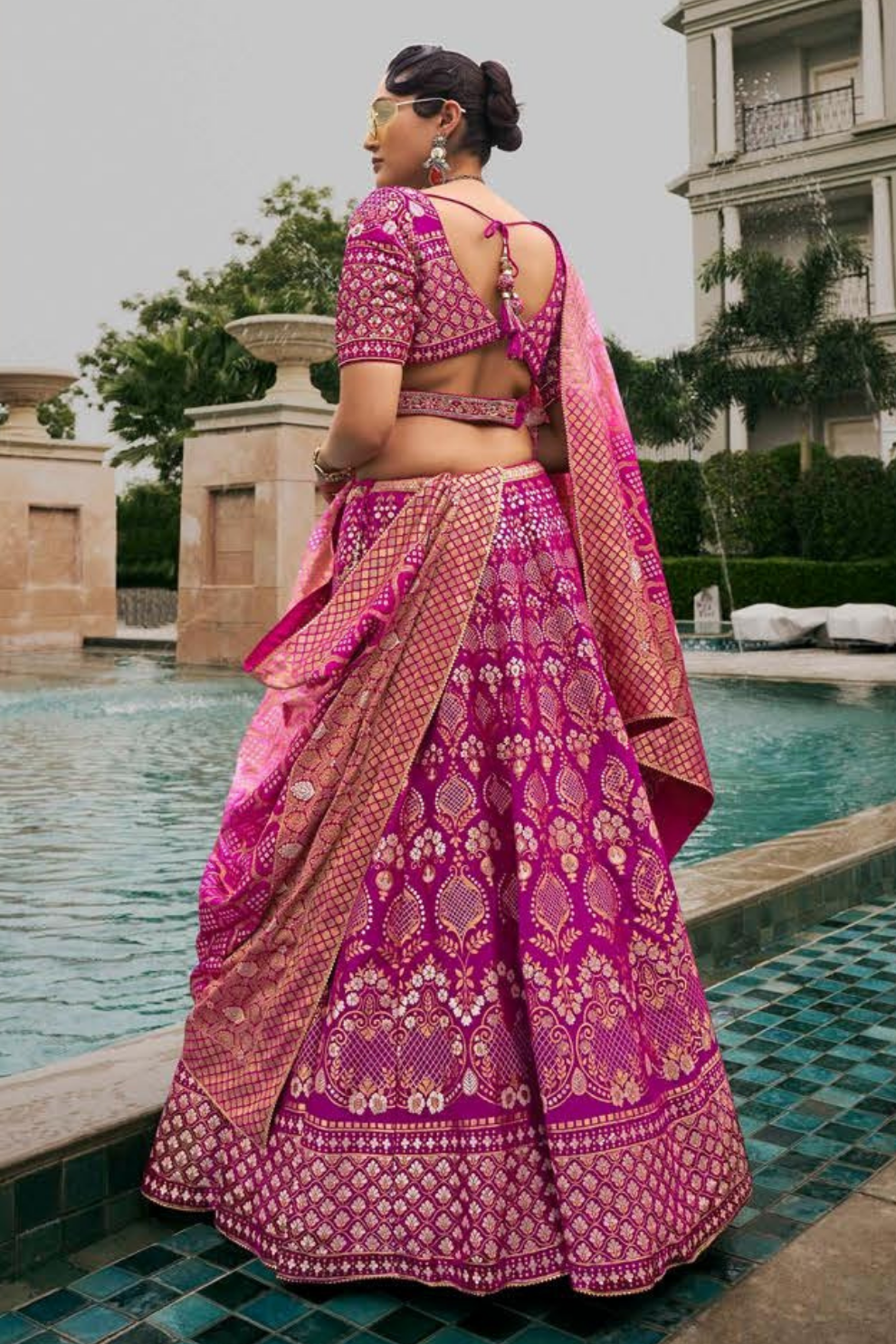 Pink Serenade Wedding Lehenga Choli with Delicate Embroidery - LaVante Fashion