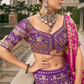 Purple Majesty Embroidered Ensemble with Rich Detailing - LaVante Fashion