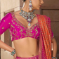 Rani Pink Silk Bridal Lehenga Choli with Exquisite Embroidery - LaVante Fashion