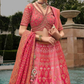 Peach Silk Bridal Lehenga Choli with Exquisite Embroidery - LaVante Fashion