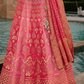 Peach Silk Bridal Lehenga Choli with Exquisite Embroidery - LaVante Fashion
