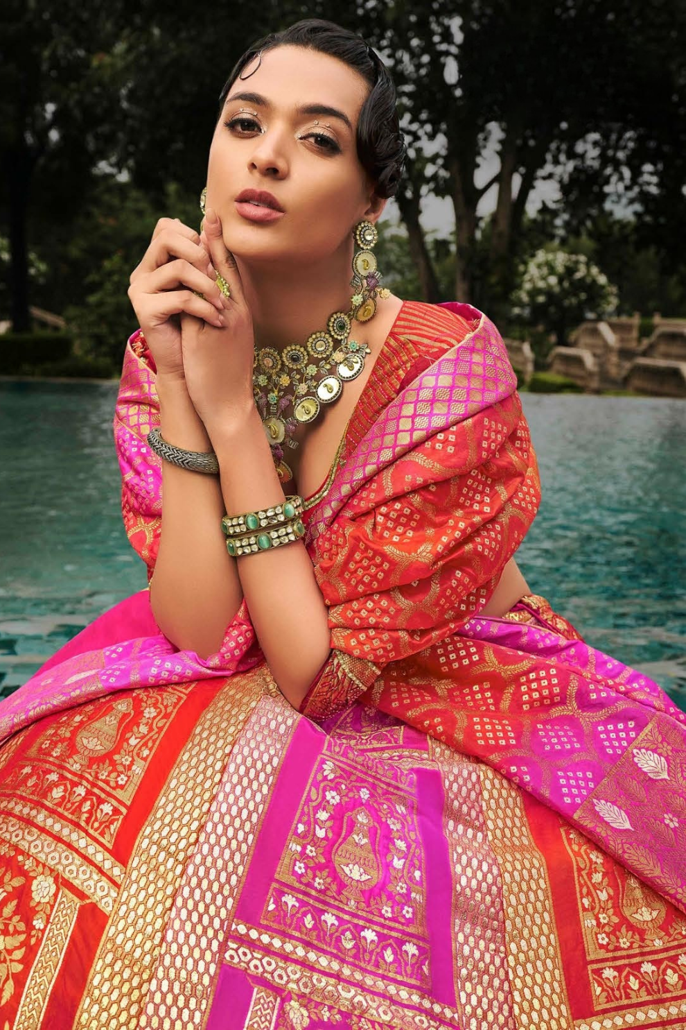 Pink Hues embroidered bridal wear with intricate craftsmanship - LaVante Fashion