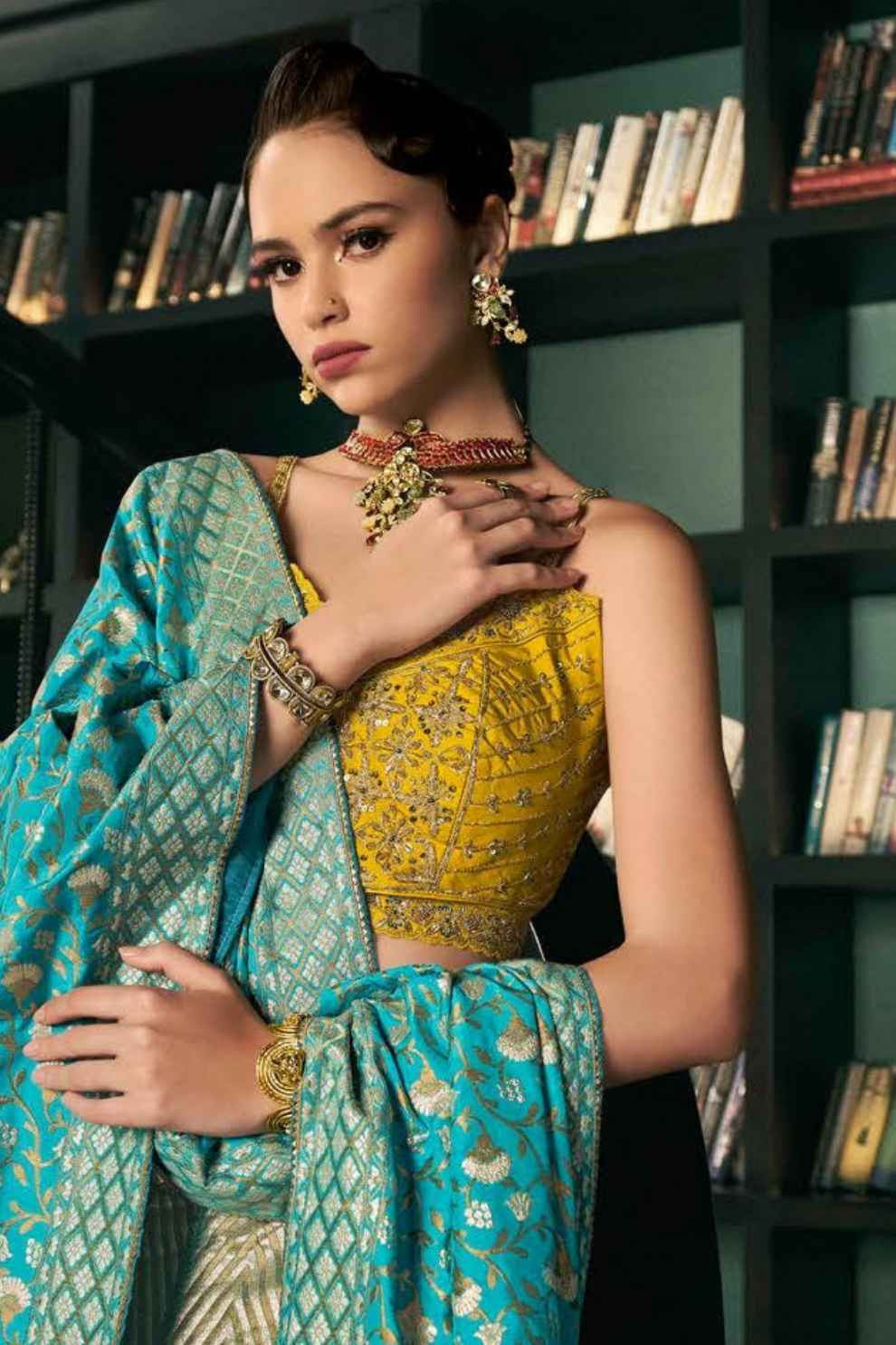 Sky Blue Silk Bridal Lehenga Choli with Intricate Embroidery - LaVante Fashion