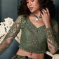 Elegant Mehendi Green Bridal Lehenga With Rich Embroidery