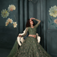 Elegant Mehendi Green Bridal Lehenga With Rich Embroidery