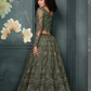 Elegant Mehendi Green Bridal Lehenga With Rich Embroidery