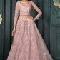 Traditional Dusty Pink Lehenga Choli With Luxurious Embroidery Work