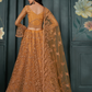 Gold Net Lehenga With Intricate Embroidery For Special Occasions