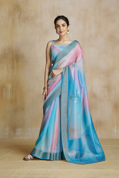 Elegant Fancy Modal Cotton Drape with Digital Art Print - LaVante Fashion
