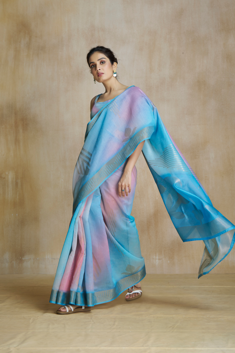 Elegant Fancy Modal Cotton Drape with Digital Art Print - LaVante Fashion