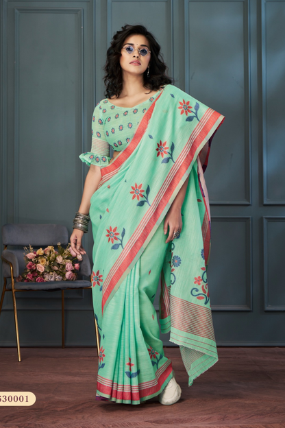 Handloom Linen with Beautiful Weaving - LaVante Fashion