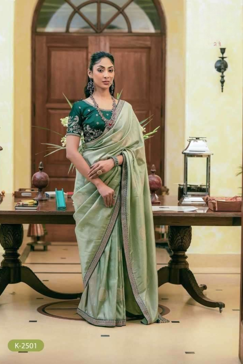 Pure Dola Silk Saree with Beautiful Lace Border - LaVante Fashion
