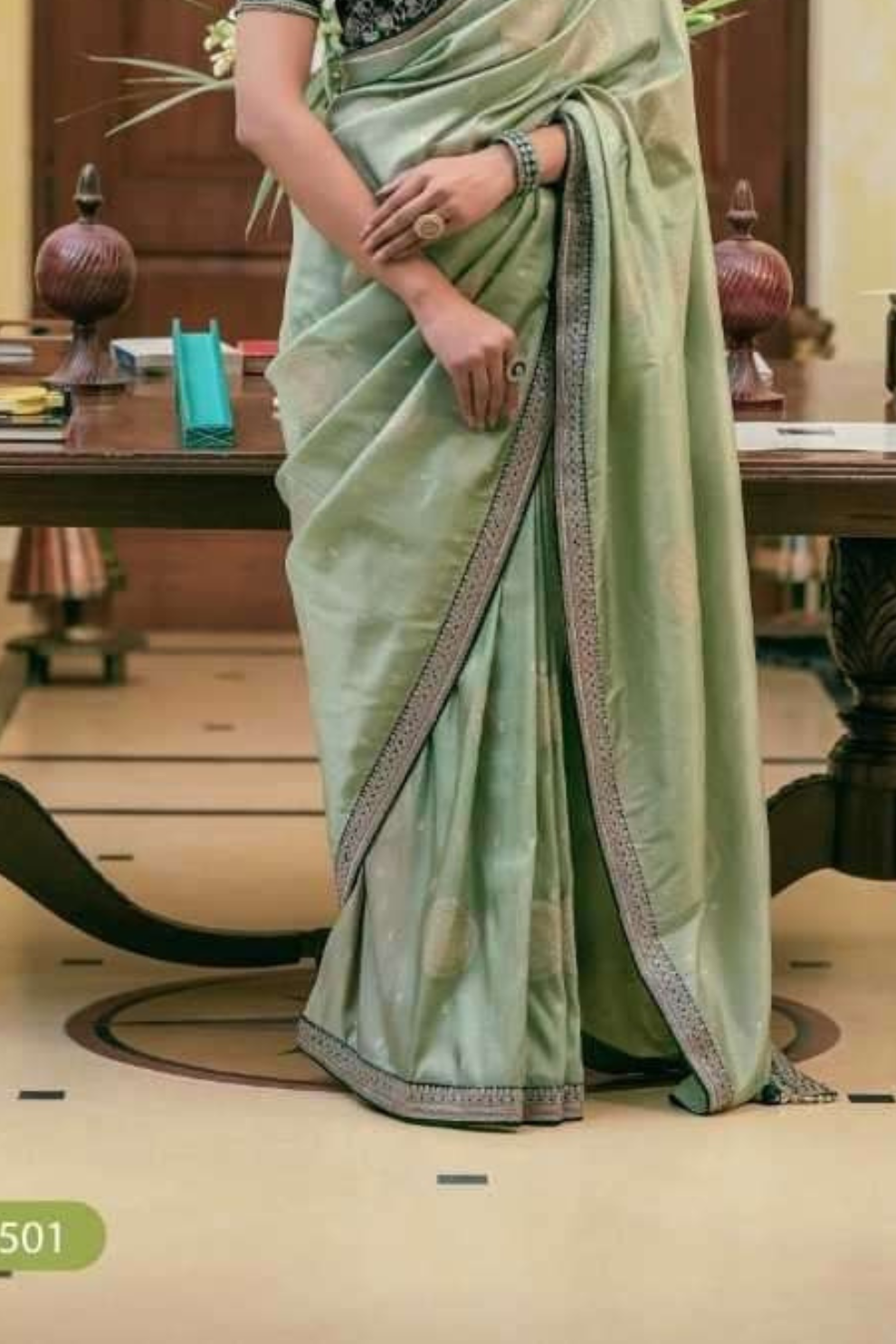 Pure Dola Silk Saree with Beautiful Lace Border - LaVante Fashion