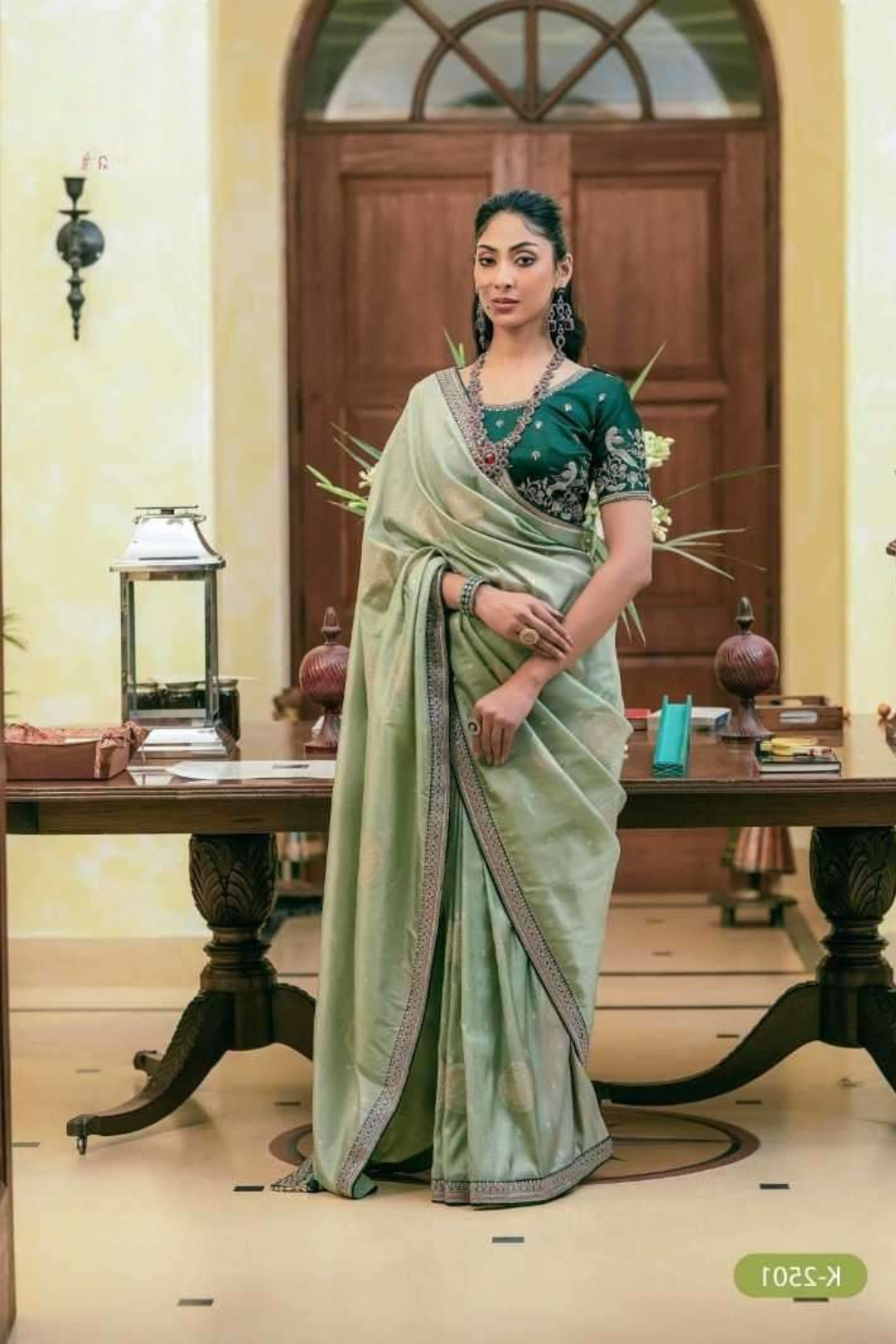 Pure Dola Silk Saree with Beautiful Lace Border - LaVante Fashion
