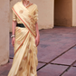 Pure Satin Saree with Elegant Copper Zari Weaving - LaVante Fashion