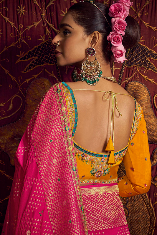 Pure Viscose Dola Saree With Handwork Blouse & Fancy Lace