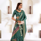 Soft Dola Silk Saree with Foil Print & Dusty Tone Matching - LaVante Fashion