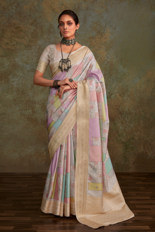 Elegant Soft Silk with Flowing Watercolor Print Design - LaVante Fashion