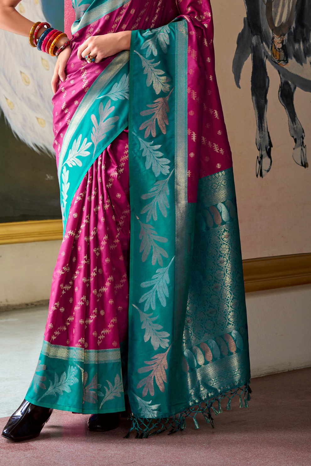 Pure Banarasi Soft Silk Saree with Traditional Weaving - LaVante Fashion