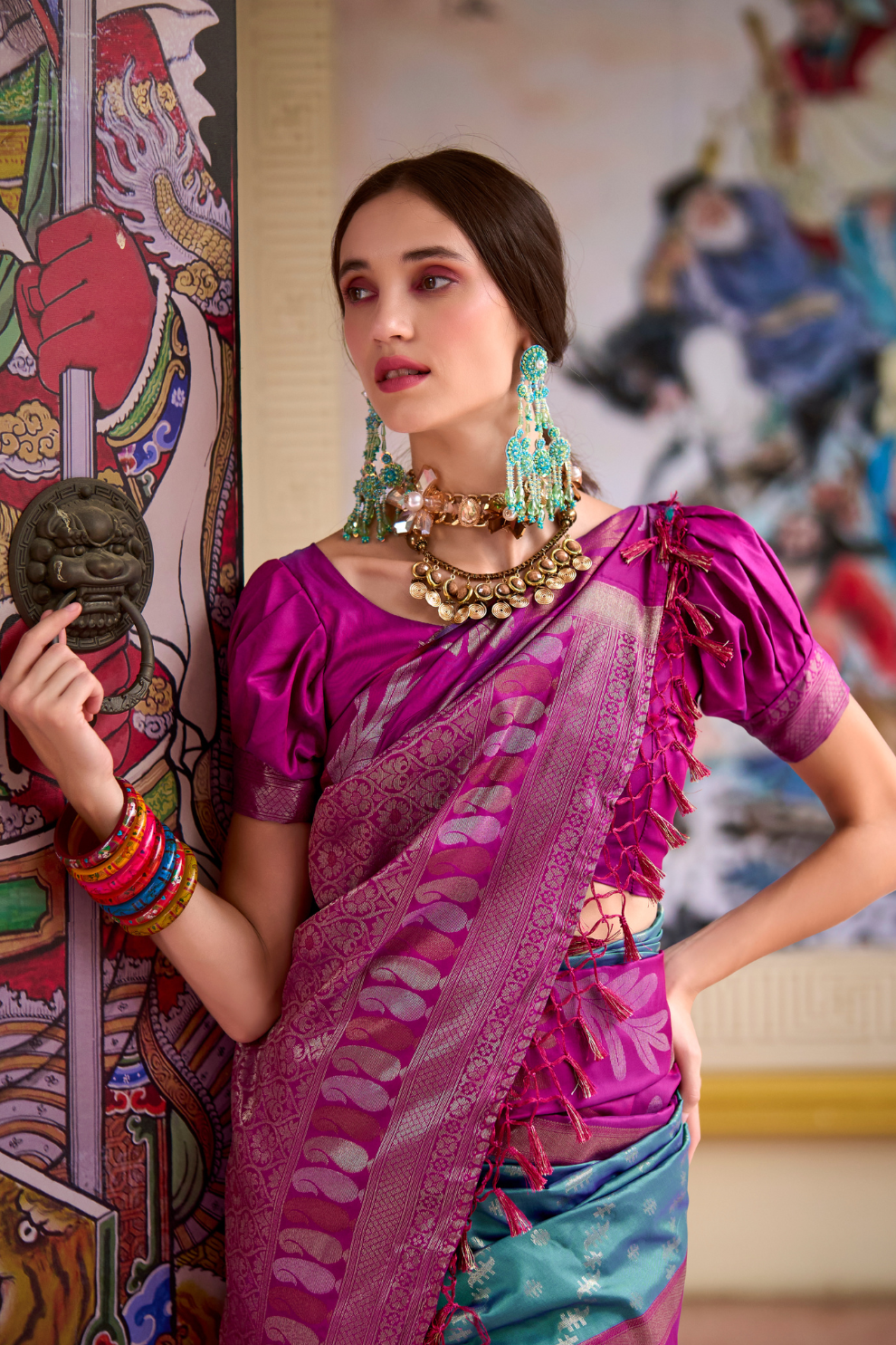 Pure Banarasi Soft Silk Saree with Traditional Weaving - LaVante Fashion