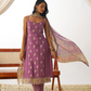 Thrilling Purple Organza Readymade Salwar Kameez