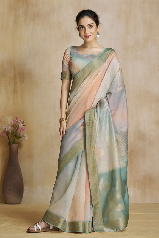 Elegant Fancy Modal Cotton Drape with Digital Art Print - LaVante Fashion