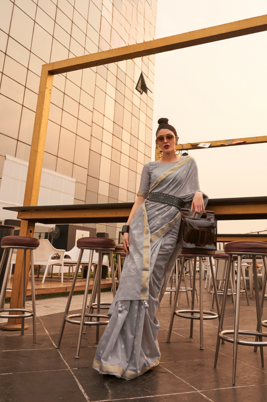 Zari Base Handloom Silk Saree with Elegant Traditional Weaving