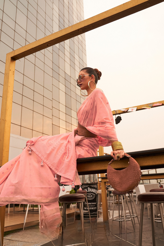 Zari Base Handloom Silk Saree with Elegant Traditional Weaving