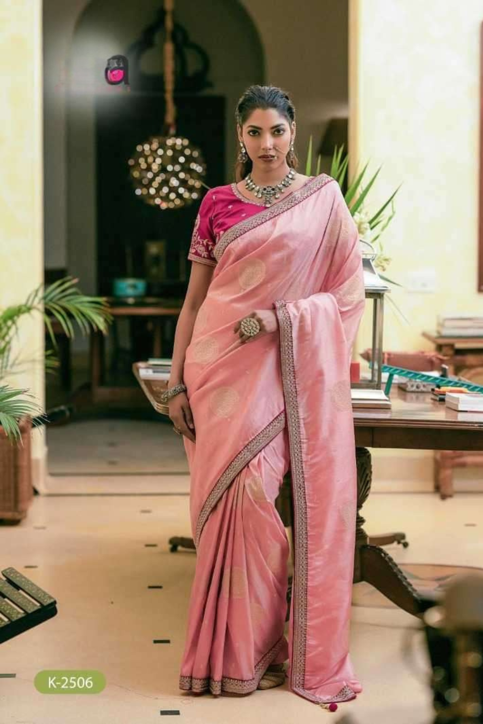 Pure Dola Silk Saree with Beautiful Lace Border - LaVante Fashion