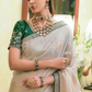 Pure Dola Silk Saree with Beautiful Lace Border - LaVante Fashion