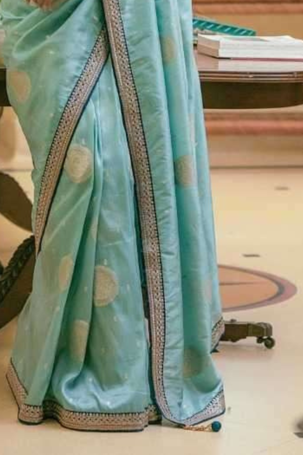 Pure Dola Silk Saree with Beautiful Lace Border - LaVante Fashion