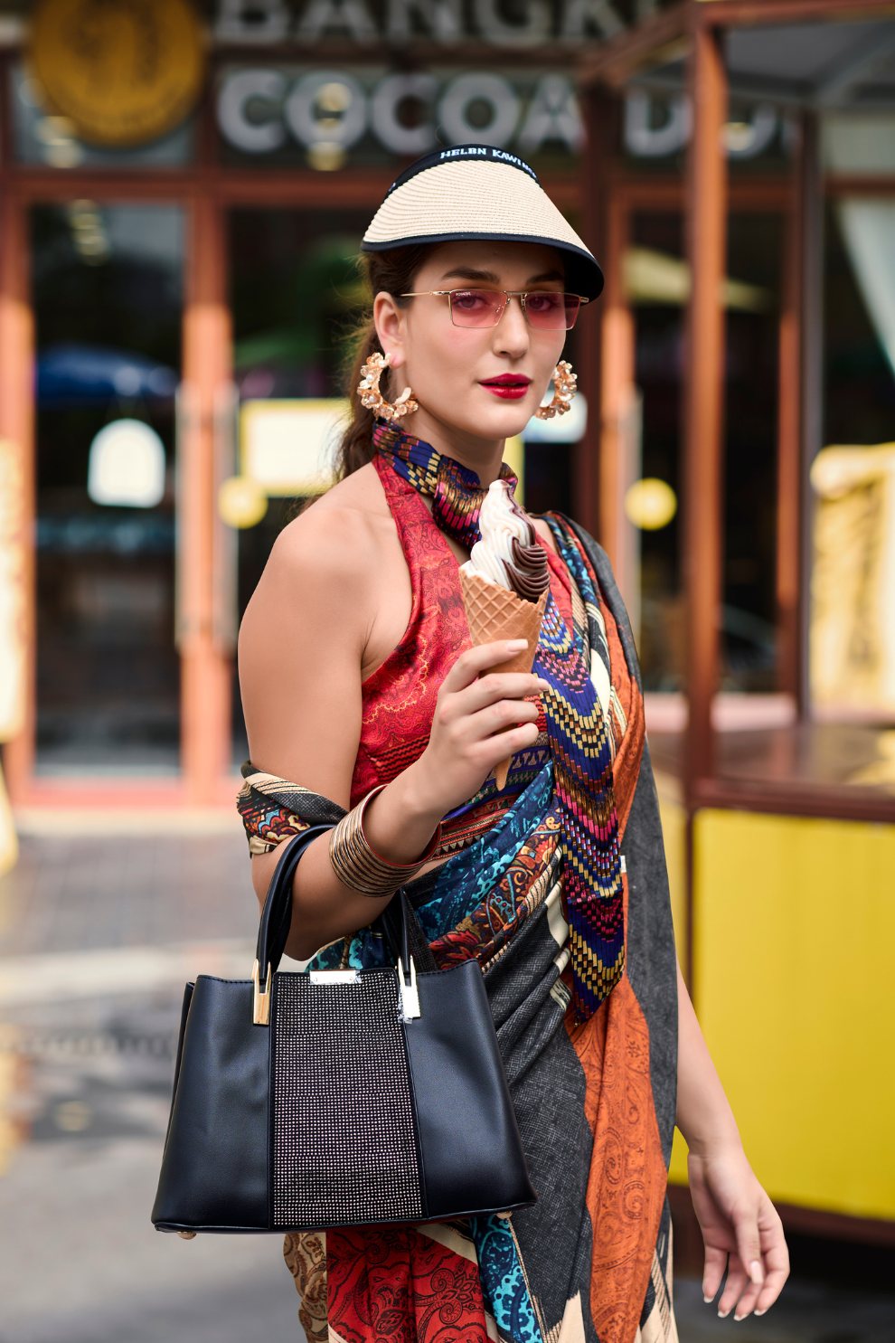 Pure Satin Shine with Signature Digital Prints Grace with a Twist - LaVante Fashion