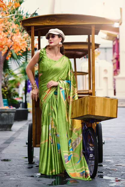 Pure Satin Shine with Signature Digital Prints Grace with a Twist - LaVante Fashion