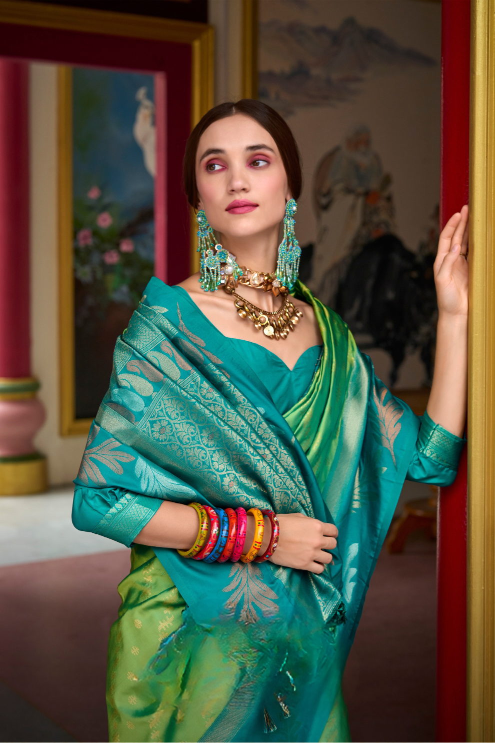 Pure Banarasi Soft Silk Saree with Traditional Weaving - LaVante Fashion