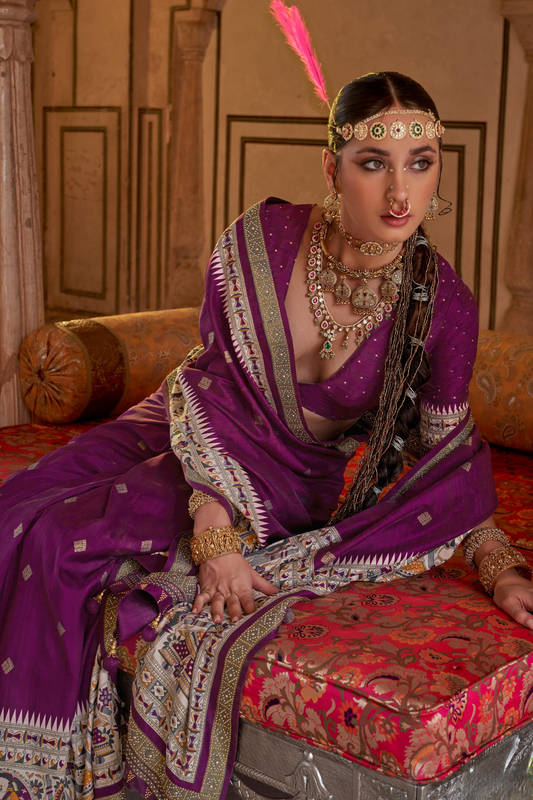 Modern Art-Inspired Digital Print Viscose Silk Saree