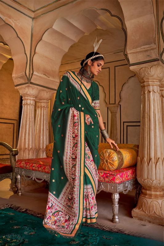 Modern Art-Inspired Digital Print Viscose Silk Saree