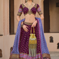 Blue Printed Silk Readymade Lehenga Choli