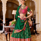 Blue Printed Silk Readymade Lehenga Choli