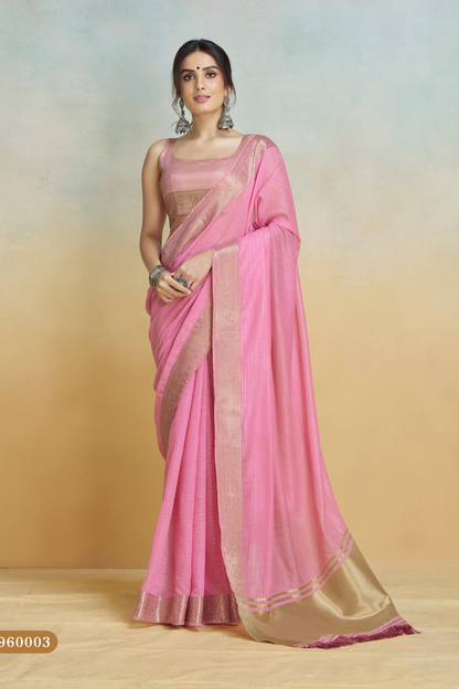 Elegant Shine Silk Saree with Lustrous Sheen - LaVante Fashion