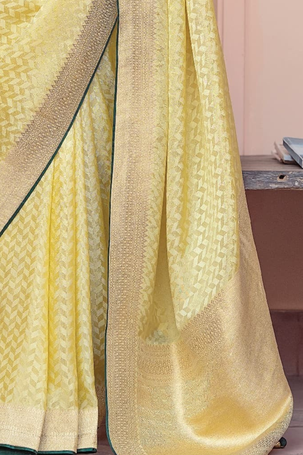 Pure Satin Saree with Hand Dyeing - LaVante Fashion